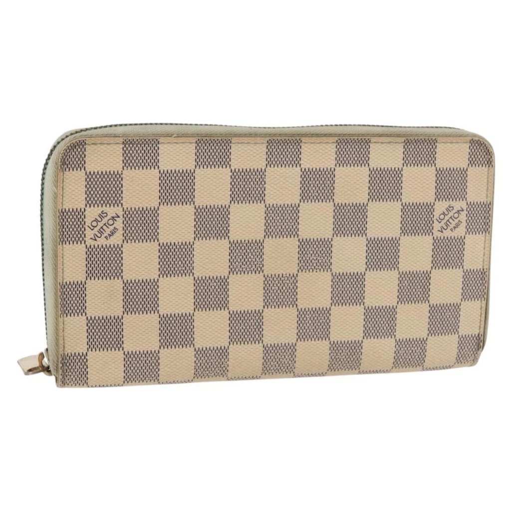Louis Vuitton Damier Azur Zippy Organizer Long Wallet N60012 Lv Auth 142945